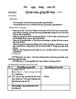Bài giảng môn Đạo đức Lớp 2 (Chân trời sáng tạo) - Bài 7 Quan tâm, giúp đỡ bạn
